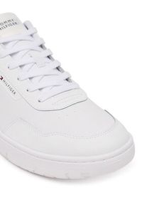 TOMMY HILFIGER - Tommy Hilfiger Sneakersy Th Basket Core Leather FM0FM05927 Biały. Kolor: biały. Materiał: skóra #3