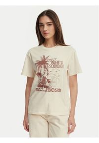 Billabong T-Shirt Oriana EBJZT00474 Beżowy Regular Fit. Kolor: beżowy. Materiał: bawełna #1