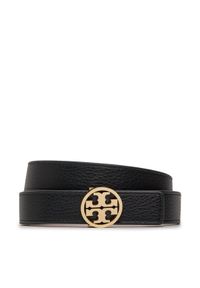 Tory Burch Pasek Damski 138935 Czarny. Kolor: czarny. Materiał: skóra