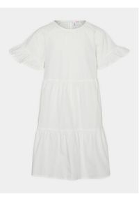 Vero Moda Girl Sukienka 10287423 Biały Regular Fit. Kolor: biały