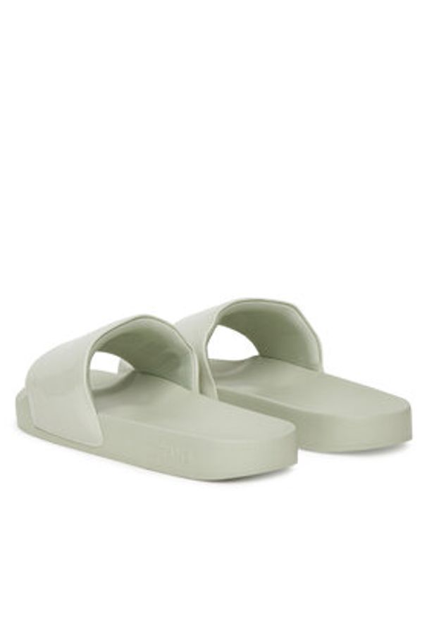 Tommy Jeans Klapki Flag Pool Slide Patent EN0EN02901 Zielony. Kolor: zielony. Materiał: skóra