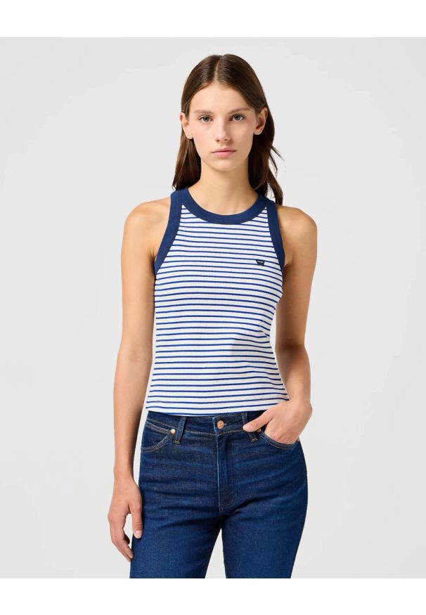 Wrangler - DAMSKA KOSZULKA WRANGLER RINGER TANK MAZARINE BLUE 112362567