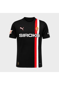 Oficjalna koszulka piłkarska puma dla real sporting de gijón Football Puma Kos. Kolor: czarny. Sport: piłka nożna #2