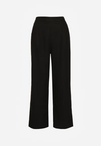 Renee - Czarne Szerokie Spodnie z Lnem z Gumką w Talii Airelttis. Kolor: czarny. Materiał: len. Sezon: lato. Styl: elegancki #2