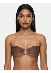 Guess Góra od bikini E6GJ12 KF600 Brązowy. Kolor: brązowy. Materiał: syntetyk #1