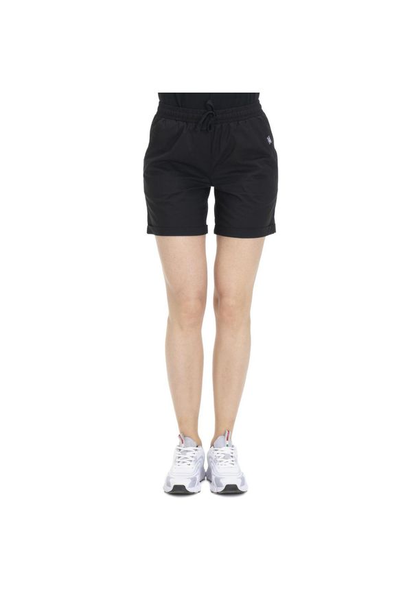 LEONE 1947 APPAREL - Damskie szorty w odcieniach ziemi. Kolor: czarny. Materiał: tkanina. Sport: fitness
