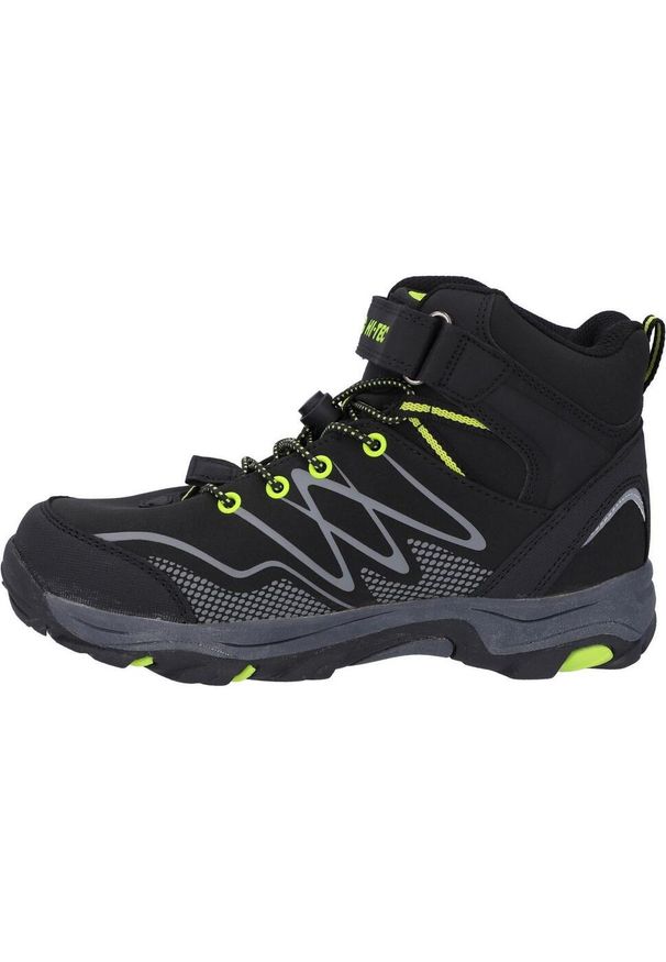 Hi-tec - Buty trekkingowe dla dzieci Hi-Tec Blackout Mid Wp. Kolor: czarny. Materiał: syntetyk, materiał. Szerokość cholewki: normalna