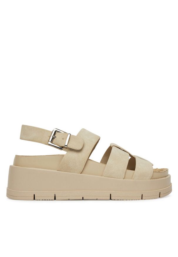 DeeZee Sandały 62273-3 Beżowy. Kolor: beżowy. Materiał: skóra