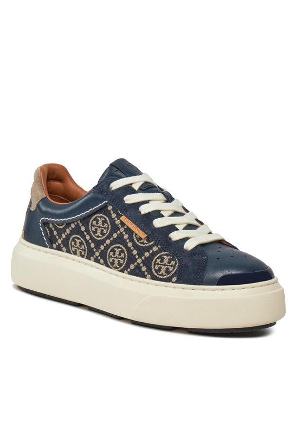 Tory Burch Sneakersy 141750 Granatowy. Kolor: niebieski. Materiał: materiał