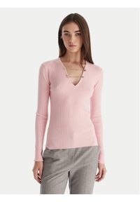 Patrizia Pepe Sweter 2K0331/K7S0-M555 Różowy Regular Fit. Kolor: różowy. Materiał: wiskoza #1