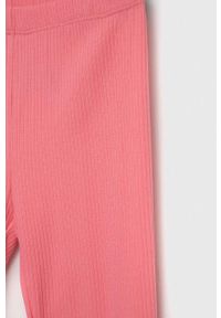 GAP legginsy dziecięce kolor różowy gładkie. Kolor: różowy. Materiał: dzianina. Wzór: gładki #3
