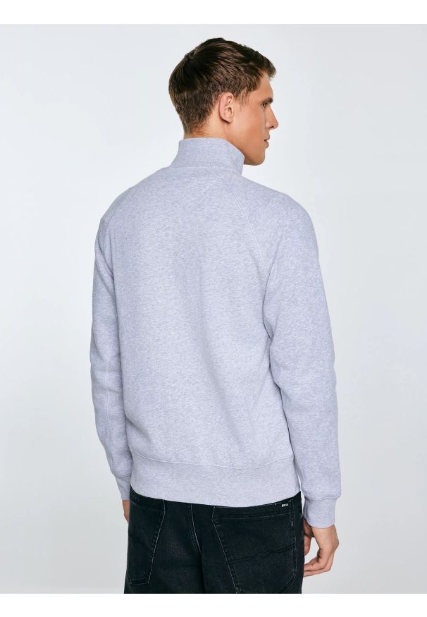 Big-Star - bluza męska rozpinana szara madorol 901. Kolor: szary. Wzór: gładki