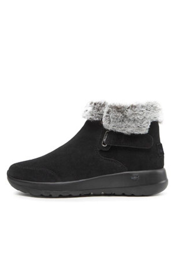 skechers - Skechers Botki On-The-Go Joy 144041/BKGY Czarny. Kolor: czarny. Materiał: skóra, zamsz