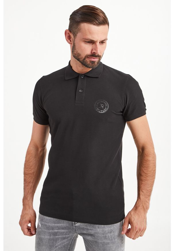 Koszulka polo John Richmond Sport polo, sportowa, z nadrukiem
