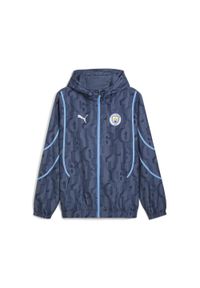 Puma - Kurtka Prematch Manchester City 2024/25. Kolor: niebieski. Materiał: tkanina. Sport: piłka nożna #1