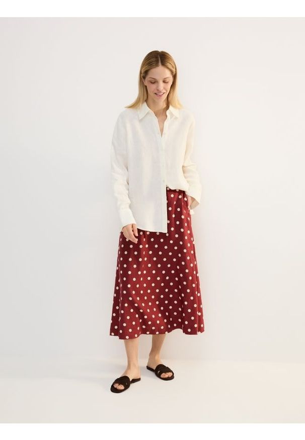 Reserved - Lniana spódnica - wielobarwny. Materiał: len