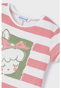 Mayoral t-shirt dziecięcy kolor różowy. Okazja: na co dzień. Kolor: różowy. Styl: casual #2