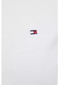 TOMMY HILFIGER - Tommy Hilfiger longsleeve bawełniany kolor biały. Kolor: biały. Materiał: bawełna. Długość rękawa: długi rękaw. Długość: długie. Wzór: haft #2
