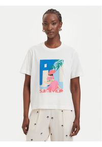 Vero Moda T-Shirt Salli Mette 10344804 Biały Regular Fit. Kolor: biały. Materiał: bawełna #1
