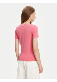Guess Jeans T-Shirt W4YI03 J1314 Różowy Slim Fit. Kolor: różowy. Materiał: bawełna #4