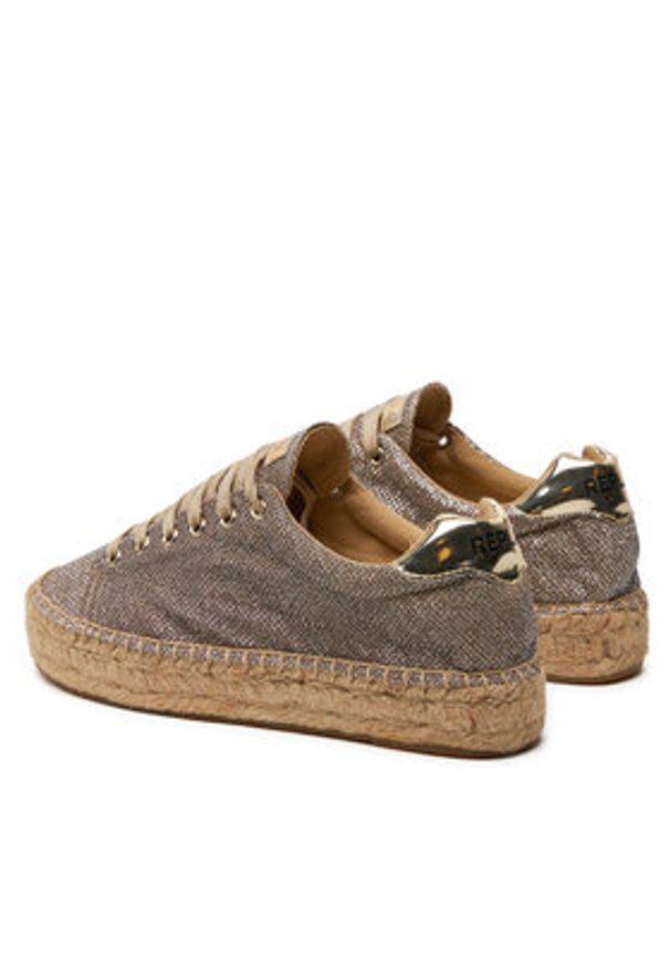 Replay Espadryle GWF22 .000.C0024S Złoty. Kolor: złoty. Materiał: skóra