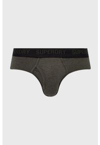 Superdry Slipy (3-pack) męskie kolor czarny. Kolor: czarny. Materiał: bawełna