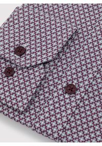 PAKO LORENTE – Bordowa wzorzysta koszula męska P24SF-1X-024-D-S - Pako Lorente. Okazja: na co dzień. Kolor: czerwony. Materiał: jeans, elastan. Styl: casual #9