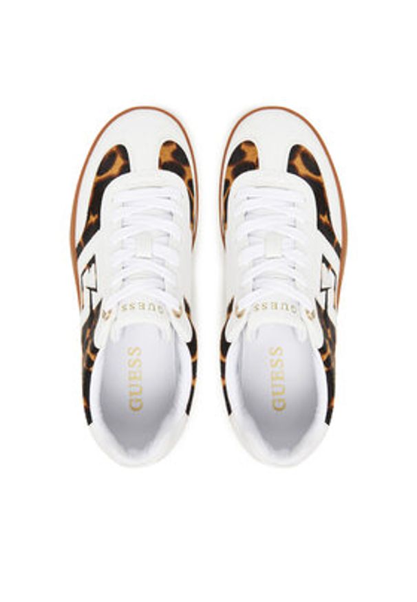 Guess Sneakersy FLTNC2 PEL12 Biały. Kolor: biały. Materiał: skóra