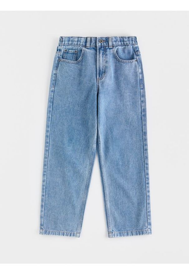 Reserved - Jeansy straight - niebieski. Kolor: niebieski