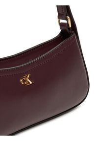 Calvin Klein Torebka Ck Small Shoulder Bag LV04F3170G Bordowy. Kolor: czerwony. Materiał: skórzane #5
