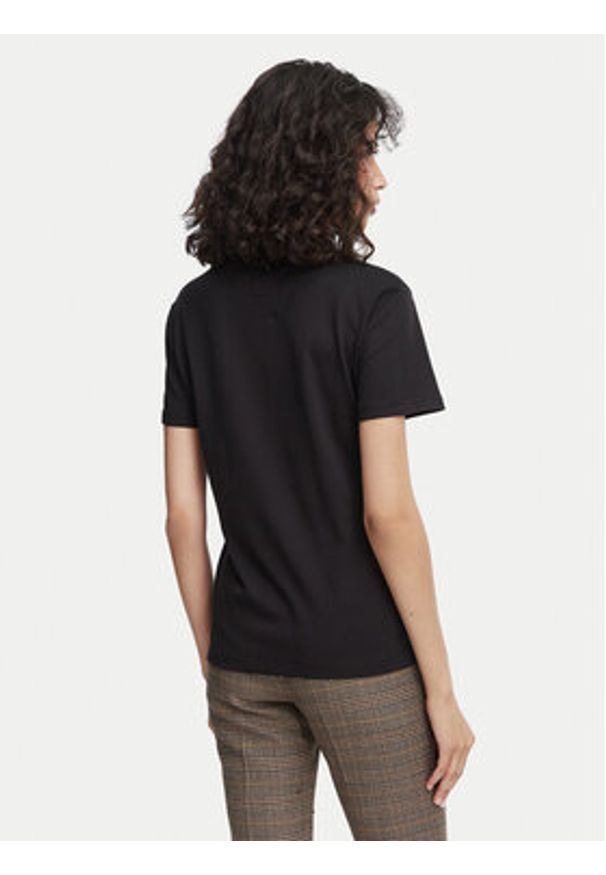 Beverly Hills Polo Club T-Shirt P-SS26W-TS516518 Czarny Regular Fit. Typ kołnierza: polo. Kolor: czarny. Materiał: bawełna