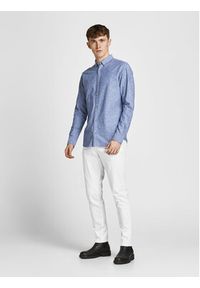 Jack & Jones - Jack&Jones Chinosy Marco 12150148 Biały Slim Fit. Kolor: biały. Materiał: bawełna