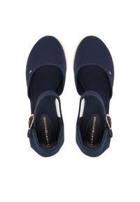 TOMMY HILFIGER - Tommy Hilfiger Espadryle Mid Wedge Espad Closed Toe FW0FW09233 Granatowy. Kolor: niebieski. Materiał: materiał #5