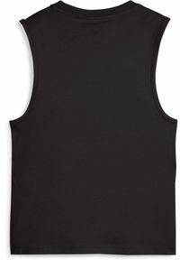 Puma - Damska wąska koszulka bez rękawów z logo No. 1 ESS PUMA Black. Kolor: czarny. Materiał: guma. Długość rękawa: bez rękawów. Wzór: nadruk