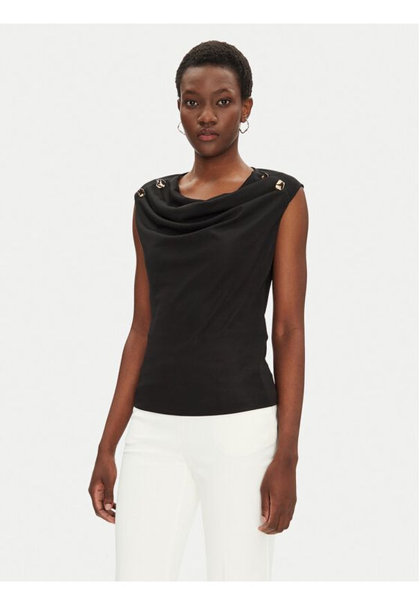 Rinascimento Bluzka CFC0123497003 Czarny Regular Fit. Kolor: czarny. Materiał: syntetyk