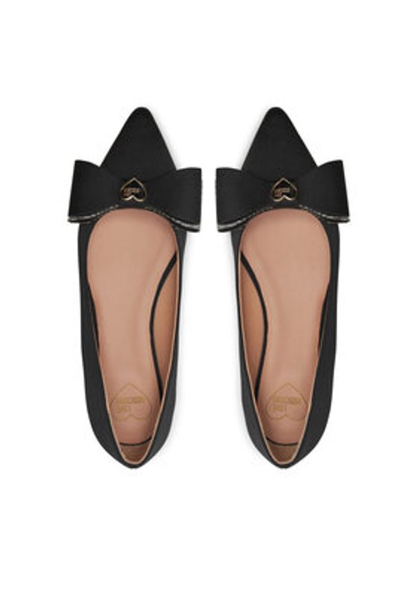 Love Moschino - LOVE MOSCHINO Baleriny JA11011G1LIM0000 Czarny. Kolor: czarny. Materiał: materiał