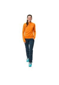 Vaude - Rozpinany polar damski half-zip VAUDE Livigno II. Kolor: pomarańczowy. Materiał: polar