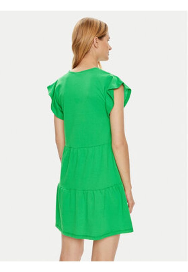 Vila Sukienka letnia Summer 14087541 Zielony Loose Fit. Kolor: zielony. Materiał: bawełna, syntetyk. Sezon: lato