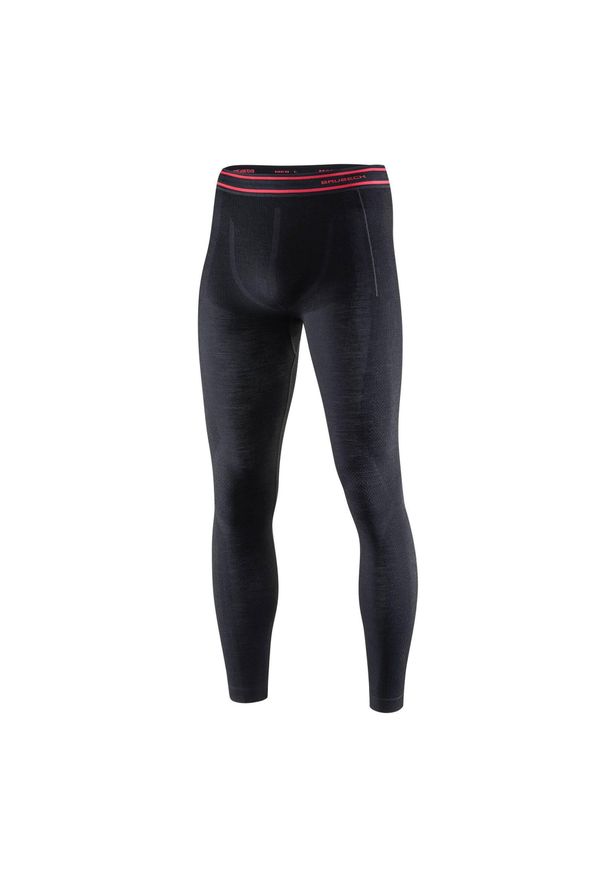 Legginsy wełniane z długą nogawką męskie Brubeck ACTIVE WOOL. Kolor: czarny. Materiał: wełna, poliamid, elastan