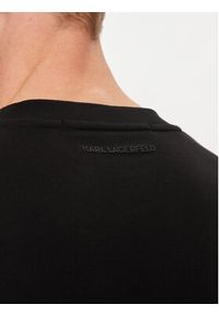 Karl Lagerfeld - KARL LAGERFELD Bluza 705025 542900 Czarny Regular Fit. Typ kołnierza: dekolt w karo. Kolor: czarny. Materiał: bawełna #3