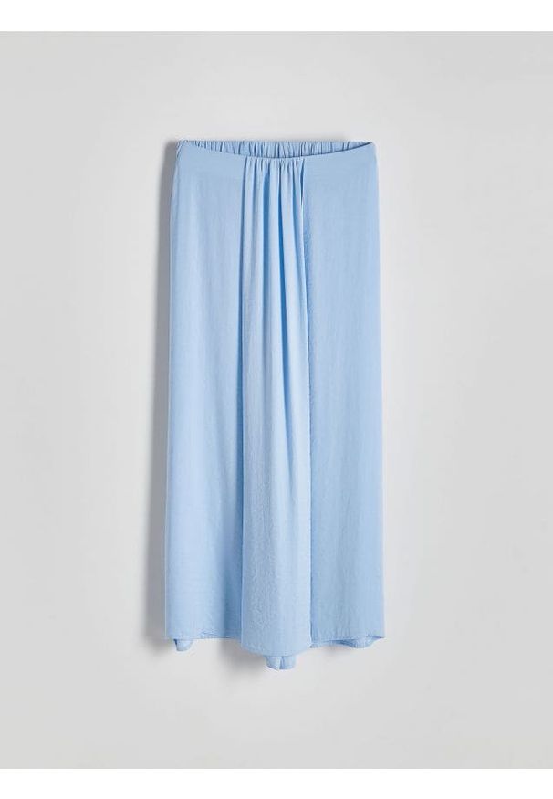 Reserved - Spódnica maxi - jasnoniebieski. Kolor: niebieski. Materiał: tkanina. Wzór: gładki