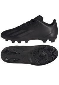 Adidas - Buty adidas X Crazyfast.4 FxG Jr IE1590 czarne. Kolor: czarny. Materiał: materiał, syntetyk. Szerokość cholewki: normalna