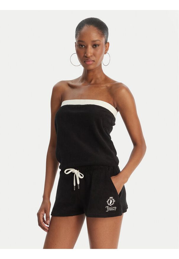Juicy Couture Kombinezon Applique Terry JCWFP126316 Czarny Regular Fit. Kolor: czarny. Materiał: bawełna