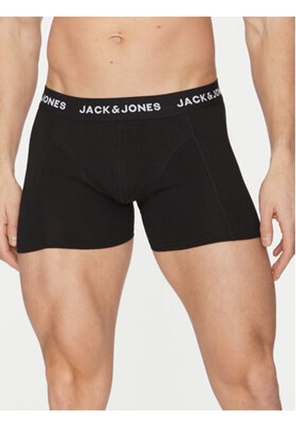 Jack & Jones - Jack&Jones Komplet 3 par bokserek Solid 12254363 Czarny. Kolor: czarny. Materiał: bawełna