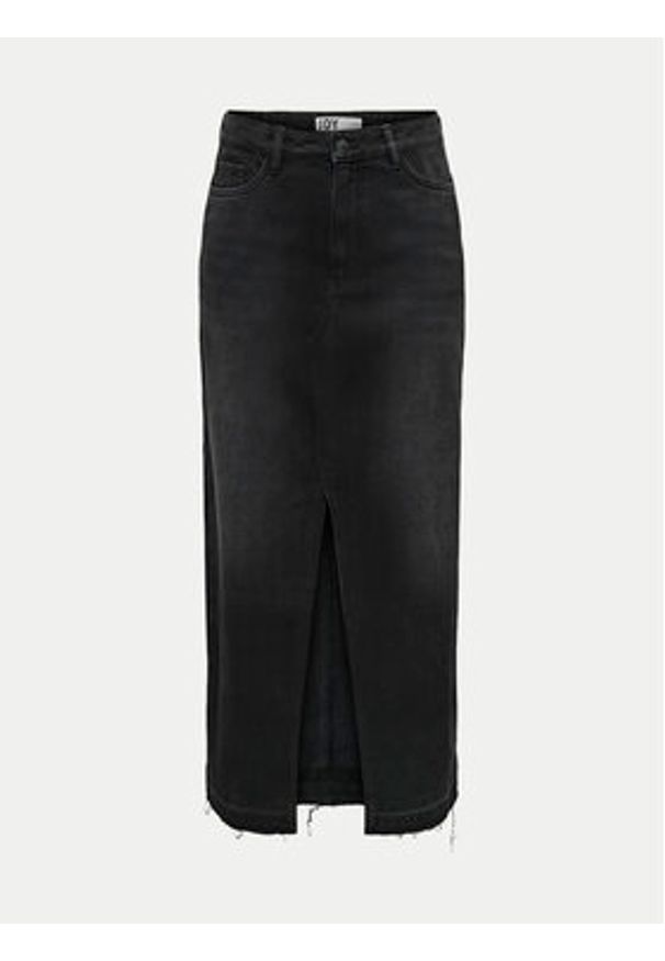 JDY Spódnica jeansowa Bella 15317441 Czarny Regular Fit. Kolor: czarny. Materiał: bawełna