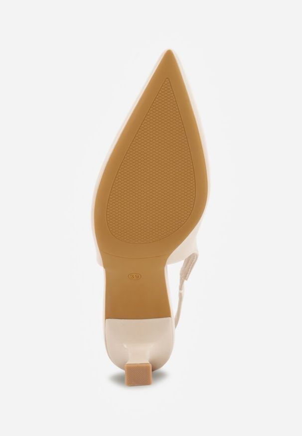 Renee - Beżowe Czółenka Sandały Vices na Szpilce Slingback Kolliva. Okazja: na spotkanie biznesowe, na co dzień. Kolor: beżowy. Obcas: na szpilce. Styl: elegancki, biznesowy, casual