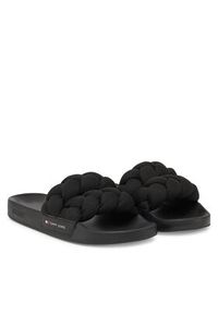 Tommy Jeans Klapki Tjw Braided Slide EN0EN02764 Czarny. Kolor: czarny. Materiał: materiał