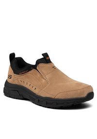 skechers - Skechers Półbuty Rydock 237282/BRBK Brązowy. Kolor: brązowy. Materiał: zamsz, skóra #5