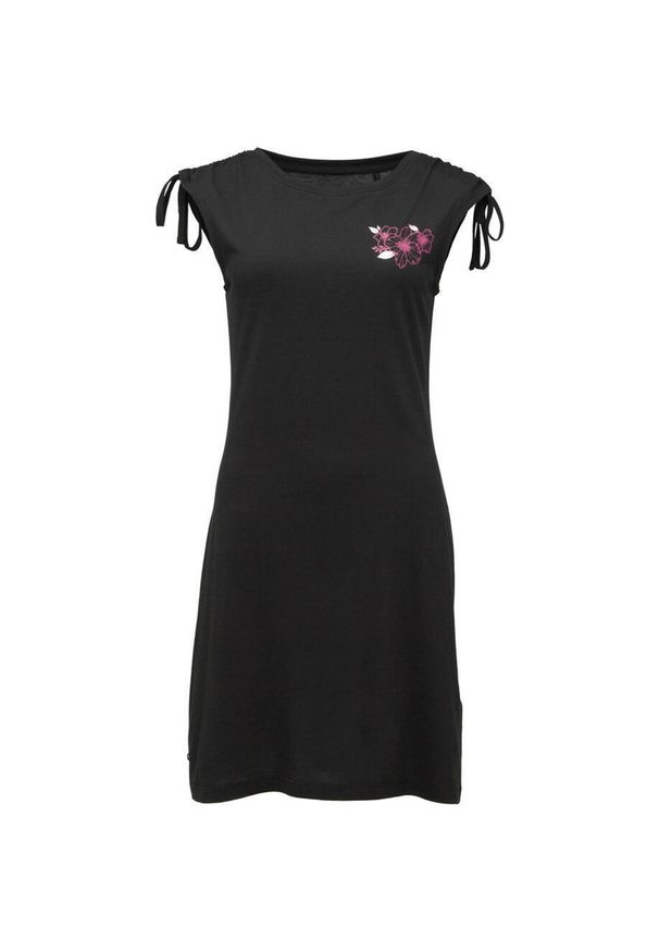 ZONE PERFECT - Sukienka LOAP Asasbeda damska, bez rękawów, S. Kolor: wielokolorowy, czarny, różowy. Długość rękawa: bez rękawów. Wzór: kwiaty. Typ sukienki: sportowe. Styl: elegancki, sportowy