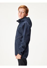UNUO - Kurtka softshellowa dziecięca z polarem Slim, Tm. Niebiesko-czarny. Kolor: niebieski. Materiał: materiał, poliester, softshell. Sezon: jesień, wiosna